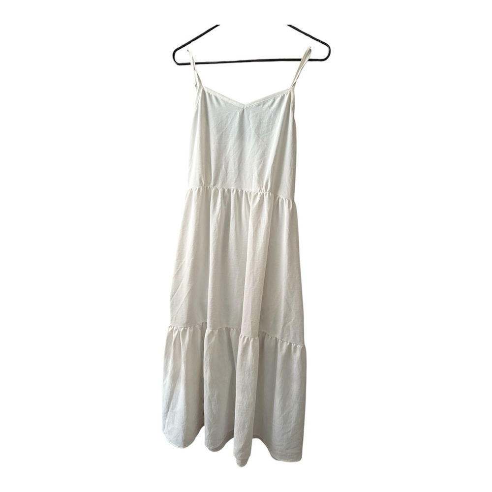 Elegant White Midi Dress - Picture 2 of 8